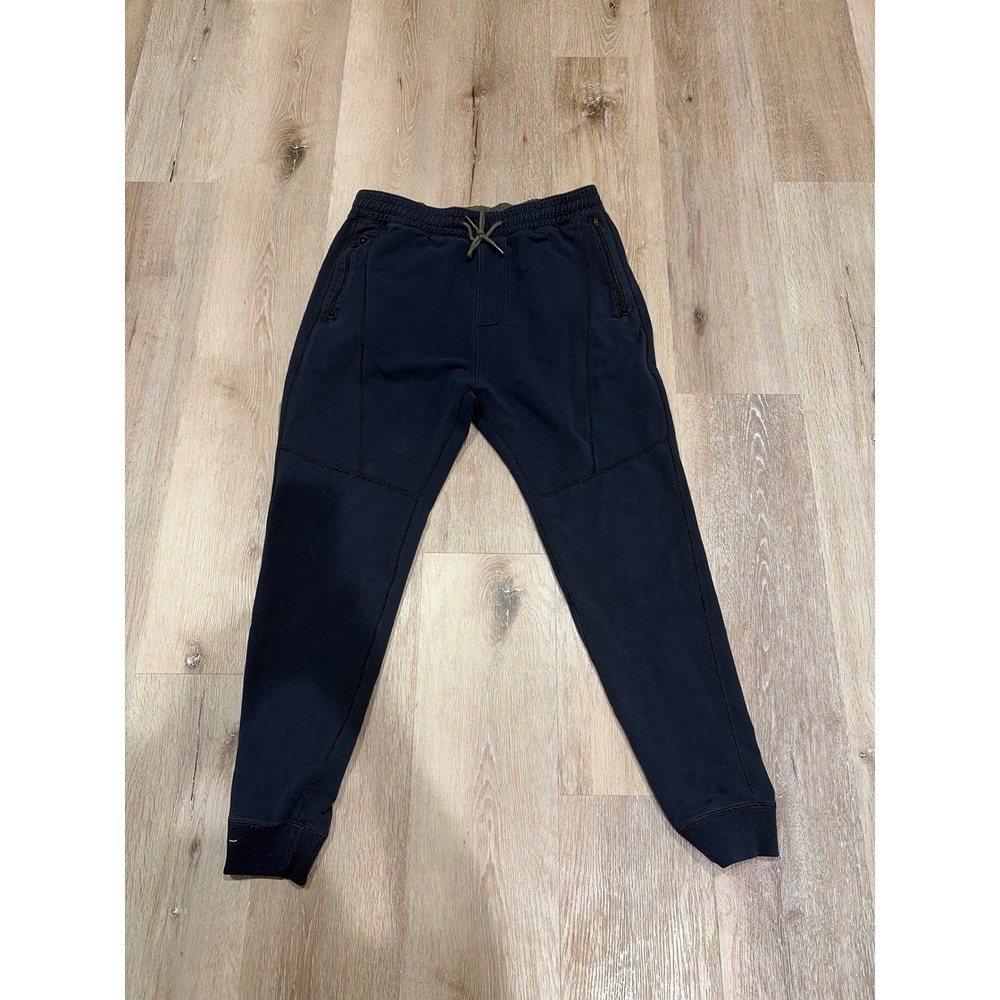 Abercrombie & Fitch Mens Navy Blue Jogger Sweatpants Zip Pockets Size L